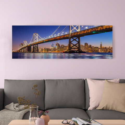Picture High resolution print city bridge 120x40cm Hello San Francisco Promotion
