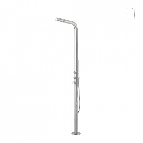 Garden shower pool steel hand shower double mixer Budoni Promotion