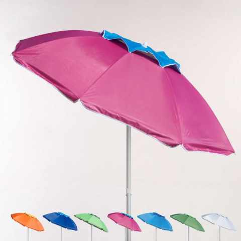 Corsica 200 cm Anti-wind Aluminium Beach Umbrella With Anti-uv Coating Promotion