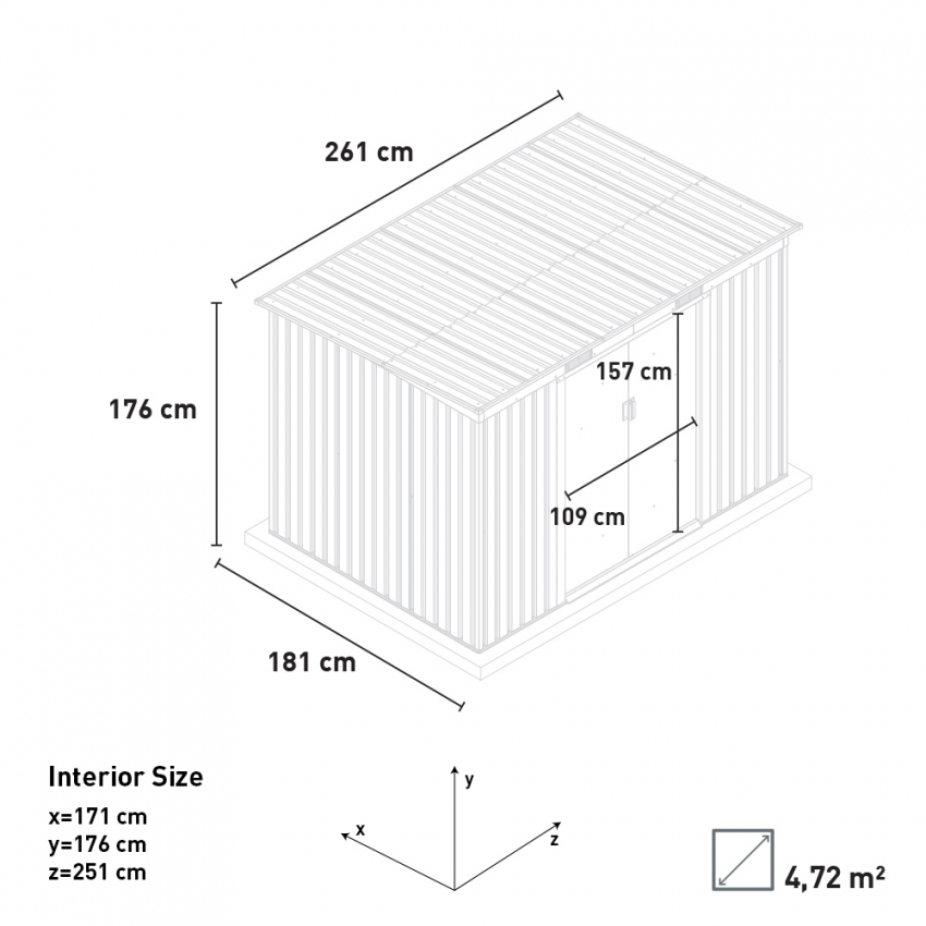 Oakland 757 Keter K224432 abri de jardin PVC résine 230x223x242cm