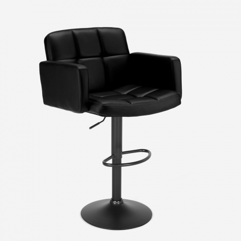 Swivel bar stool with armrests Oakland Kitchen Black Edition Promotion