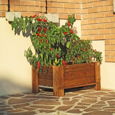 Ground planter outdoor garden wooden balcony terrace 81x64x40cm Promotion