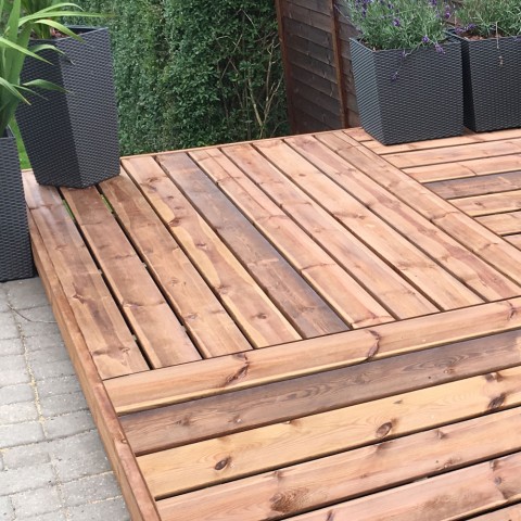 Wooden outdoor tile 100x100cm garden terrace floor Kiwi Promotion