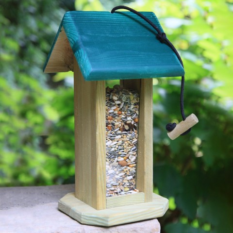 Lizzy wooden outdoor wild bird feeder Promotion