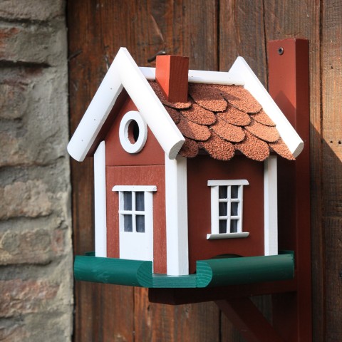 Wooden birdhouse for outdoor garden Party Red Promotion