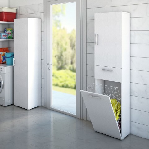 Space-saving bathroom laundry column cabinet Promotion