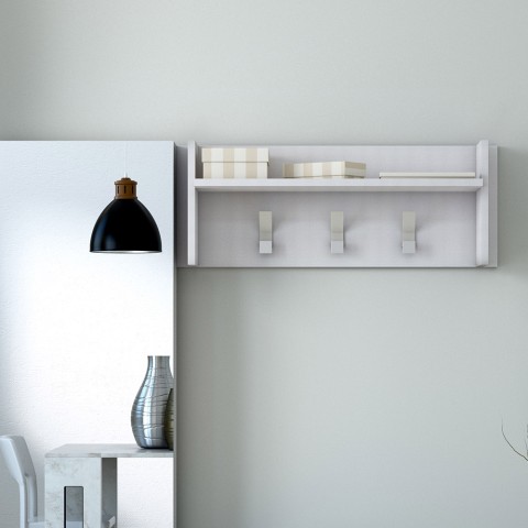 Wall-mounted coat rack modern design white 3 hooks shelf Promotion