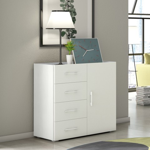 Bedroom dresser cupboard door 4 drawers design white grey Promotion