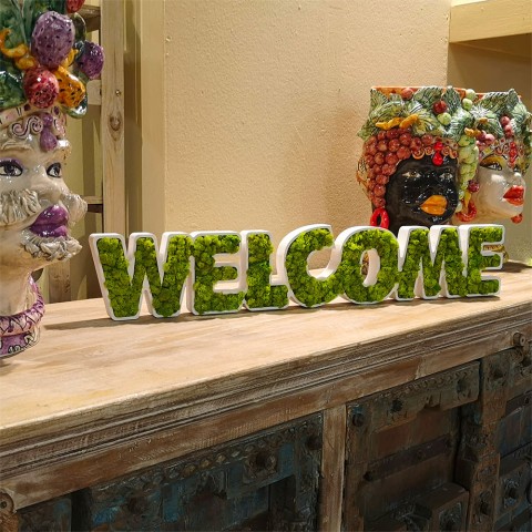Lichen moss-stabilised vegetal sign Welcome decoration Promotion