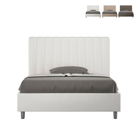 Agueda P French leatherette bed 120x190 square and a half 120x190 container Promotion